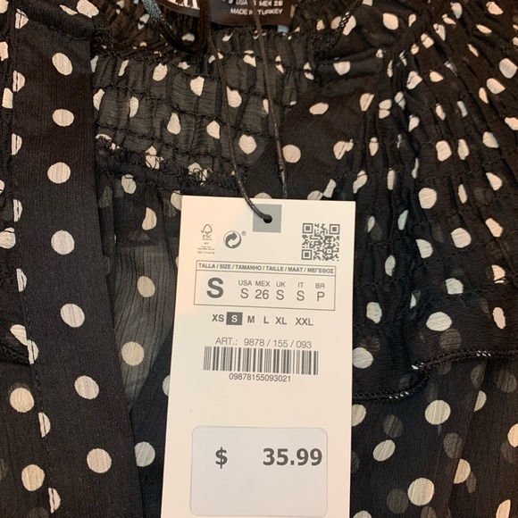 Zara polka dot long dress - Picture 4 of 4